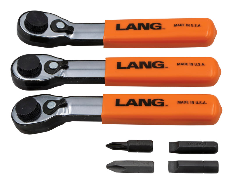 Lang Tools 5220 7-Piece Fine Tooth Bit Wrench Set , Black