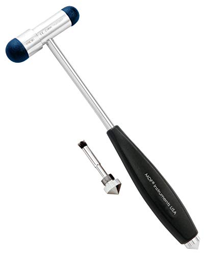 MDF Babinski Buck Neurological Reflex Hammer with Built-In Brush for Cutaneous and Superficial Responses - Light - HDP Handle (MDF515PBT) dark blue