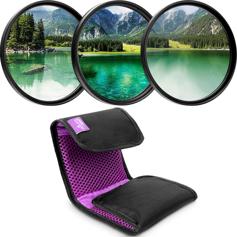 Altura Photo 77MM Lens Filter Kit - includes 77MM ND Filter, 77MM Polarizer Filter, 77MM UV Filter - UV, CPL Polarizing Filter, Neutral Density for Camera Lens with 77MM Filters + Lens Filter Case