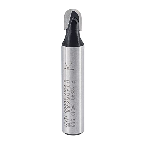 ENT Cove Cutter TC Shank (C) 8 mm, Diameter (A) 6 mm, B 6 mm, R 3 mm, D 32 mm R=3 / D=6 / NL=6