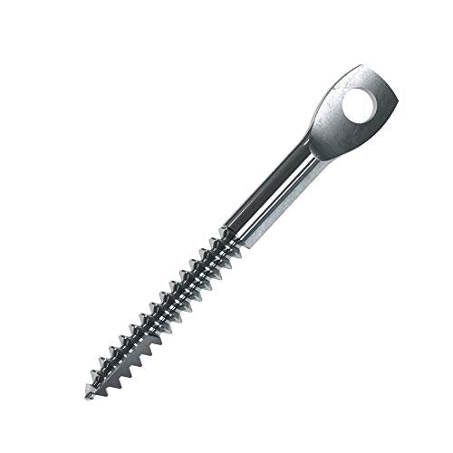Bon Eyelag Screws for Wood – 3 Inch – Self-Drilling Zinc Plated Screws for Ceiling Wire Installation – 100 Pack