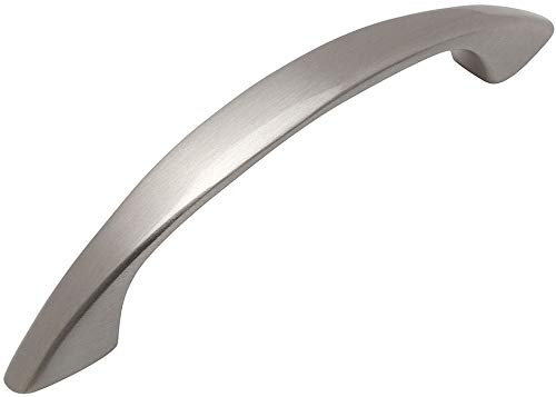 Cosmas 25 Pack 1387SN Satin Nickel Cabinet Pulls 3 Inch (76mm) Hole Centers | Brushed Nickel Zinc Handles for Kitchen & Bathroom Cabinet Doors, Drawers, and Dressers | Includes Mounting Screws