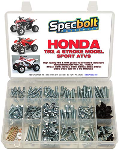 250pc Specbolt Fasteners Brand Bolt Kit: fits Honda TRX400EX TRX250X aslo Great for ATC & TRX 350x 300ex 300x 250ex 250x 200sx 200s 200x 125cc 110cc & TRX90 Models