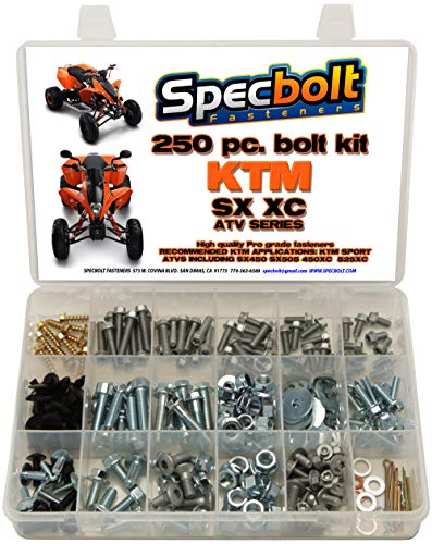 250pc Specbolt Bolt Kit for Maintenance & Restoration fits: KTM SX XC ATV 450 505 525 OE Spec Fasteners Quad