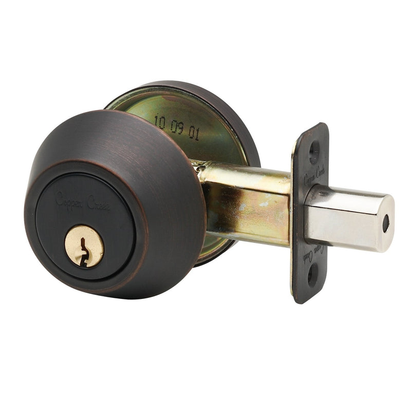 Copper Creek DB2410TB Standard Duty Single Cylinder Deadbolt in TB Finish Tuscan Bronze Standard Size