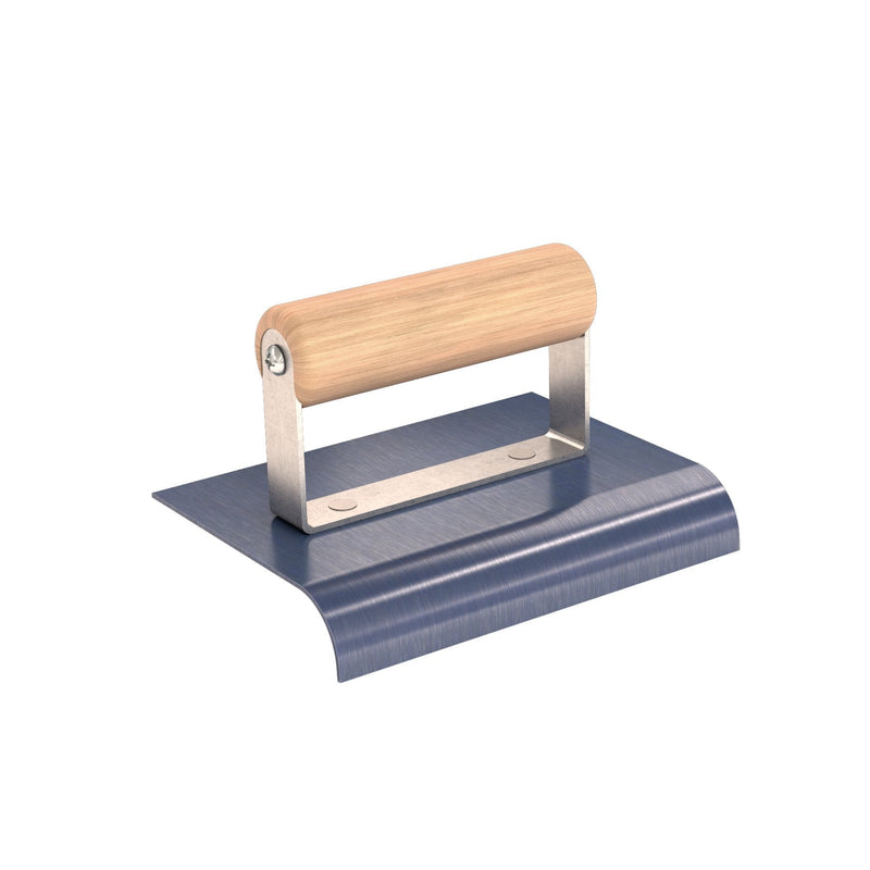 Bon 22-928 6-Inch by 4-Inch Blue Steel Sidewalk Edger with 3/4-Inch Radius and 7/8-Inch Lip with Wood Handle 3/4" x 7/8" Depth