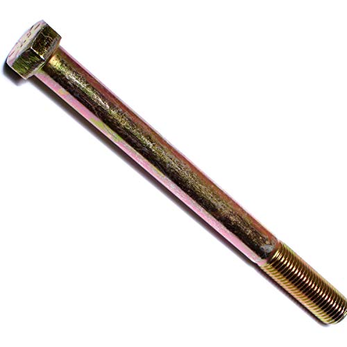 Hard-to-Find Fastener 014973253295 Grade 8 Fine Hex Cap Screws, 7/16-20 x 5, Piece-10, Yellow