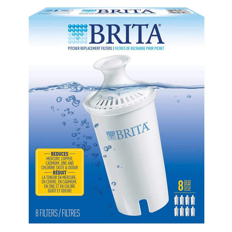 Brita Pitcher Replacement Filters,white,8 pack 8 pack