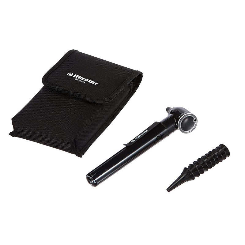 RIESTER 31550 E-Scope Xenon Otoscope 2.5 V with Direct Xenon Lighting in Bag Black