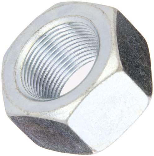 Steel Hex Nut, Zinc Plated Finish, Grade 5, ASME B18.2.2, 1-1/4"-7 Thread Size, 1-7/8" Width Across Flats, 1-1/16" Thick (Pack of 5)