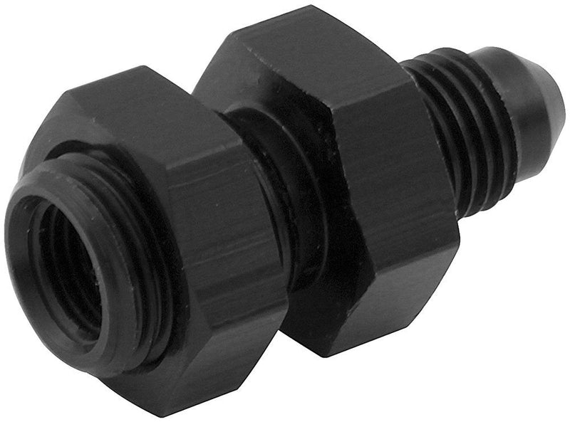 Allstar Performance ALL50104 3 AN to 3/8-24 Black Aluminum Bulkhead Fitting Adapter