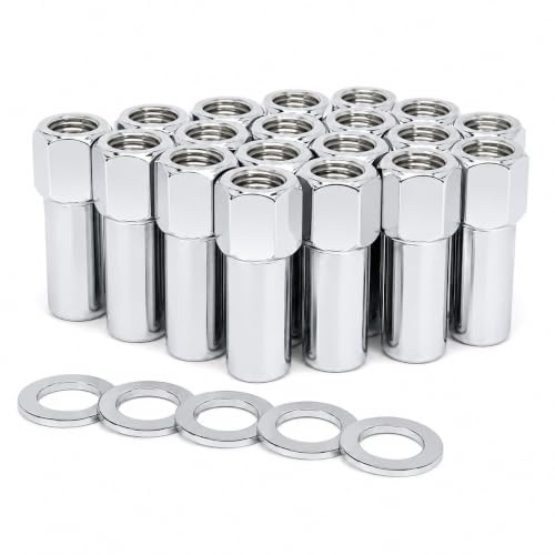 Open End Cragar SST Mag Lug Nut 7/16"-20 with Center Washer Set of 20 Pcs 7/16"