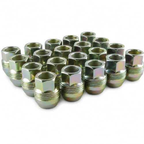 EZAccessory Lug Nuts 1/2" Thread with External (Dual) Threads Compatible with Chevy GMC Wheels Set of 20 Pack of 20