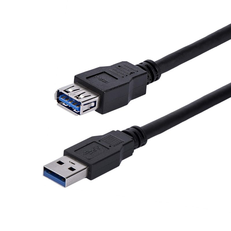 StarTech.com 1m Black SuperSpeed USB 3.0 Extension Cable A to A - Male to Female USB 3 Extension Cable Cord 1 m (USB3SEXT1MBK) 3 ft