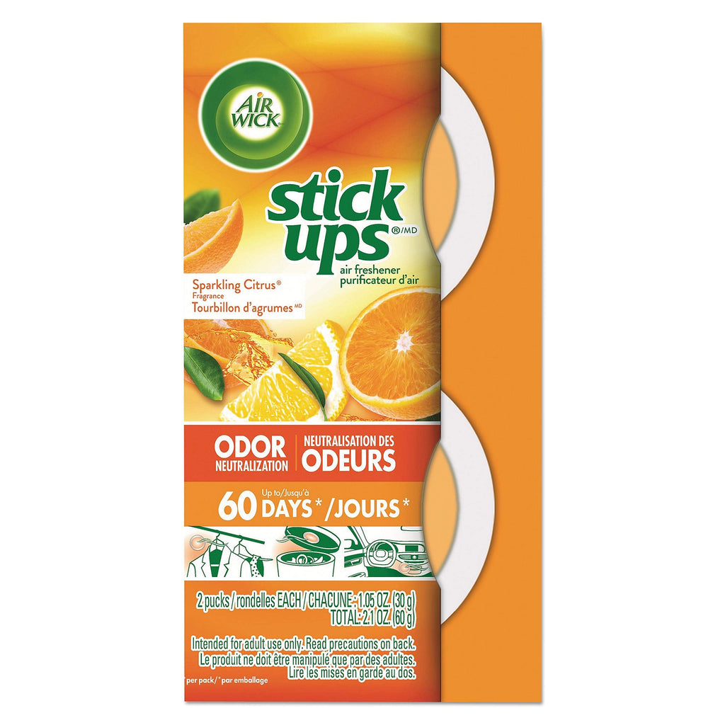 Air Wick Stick Ups Air Freshener, Sparkling Citrus, 2ct 1.05 Ounce (Pack of 2)