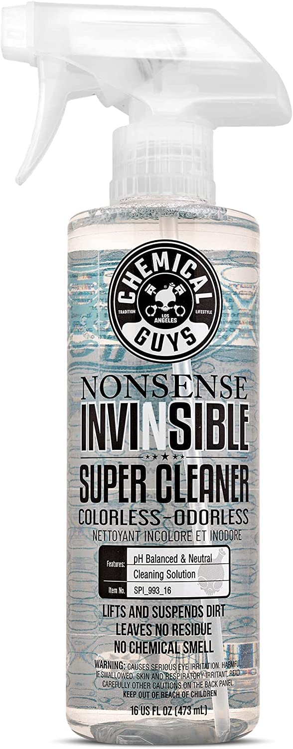 Chemical Guys SPI_993_16 Nonsense Colorless & Odorless All Surface Super Cleaner (For Vinyl, Rubber, Plastic, Carpet) Safe for Home, Garage, Cars, Trucks, SUVs, RVs & More, 16 fl oz, Unscented Nonsense 16 oz