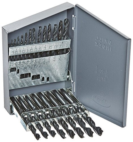 Drill America D/A21J-SET 21 Piece High Speed Steel Drill Bit Set with Black Oxide Finish (1/16" - 3/8" x 64ths), D/AN Series 21 Piece Set
