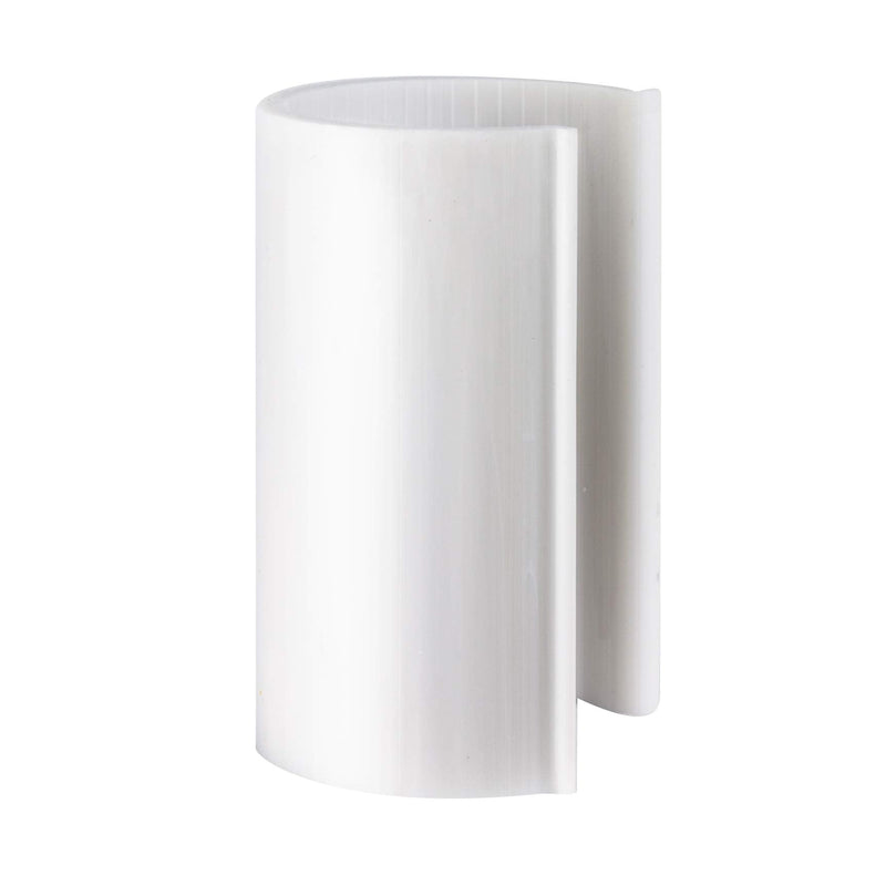HD White Snap Clamp 2 Inch X 4 Inches Wide for 2 Inch PVC Pipe 8 Per Bag