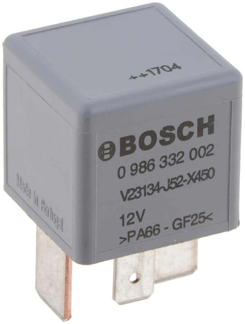 BOSCH 0986332002 Normal Open Mini Relay - 4 Pins, 12 V, 70 A - Sold Individually