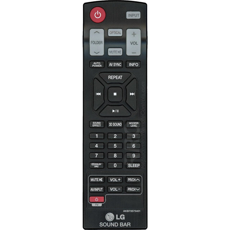 LG OEM Original Part: AKB73575401 Home Theater Sound Bar Speaker Remote Control