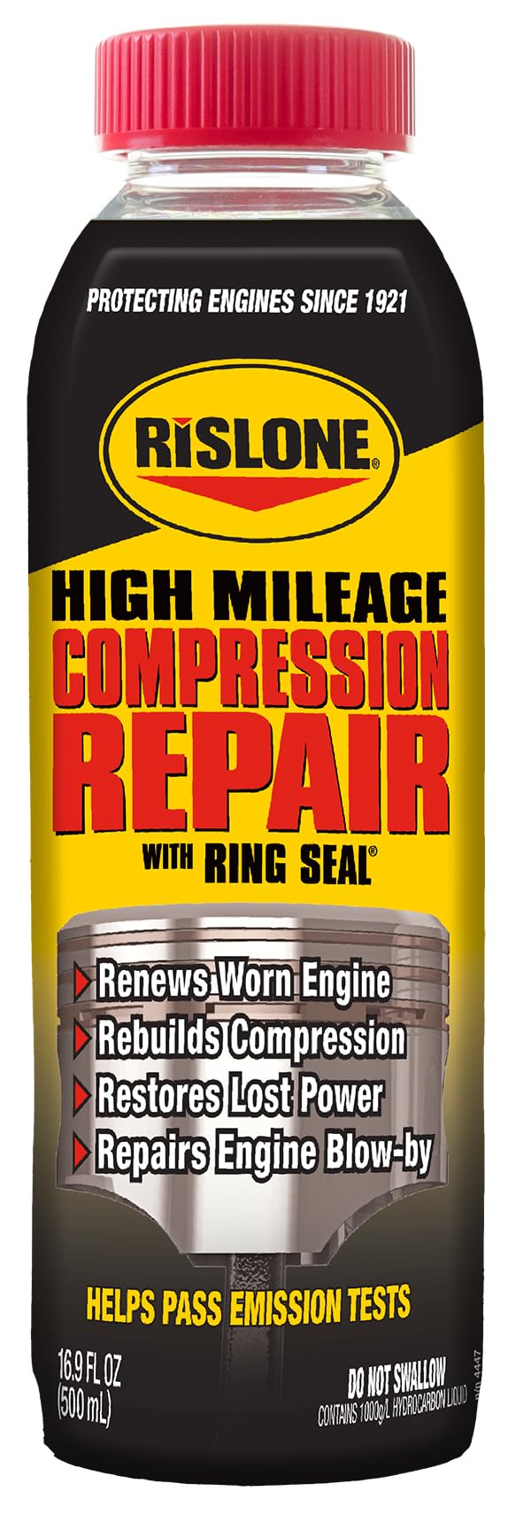 Rislone High Mileage 4 6 8 Compression Repair, 16.9 oz. 1 Pack