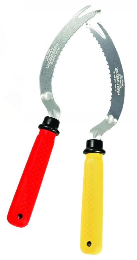 Garden Works Comfort Grip Left Handed Angle Weeder Yellow Handle