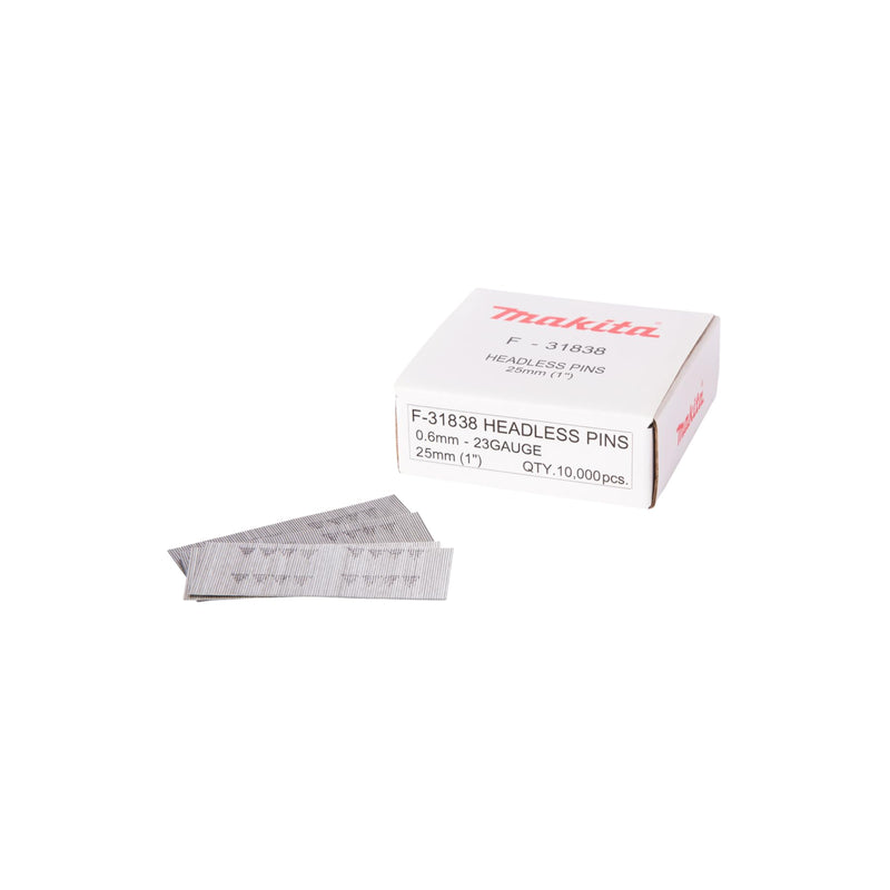 Makita F-31838 Makita F-31838 25mm 23g Headless Pins (Box of 10 000) 1 Silver 547yds/12lb(5.44kg)0.25mm