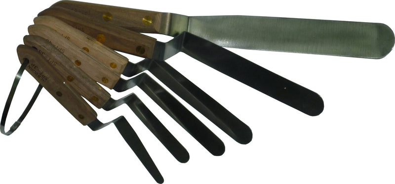 Newborn KIT-SPT-OF 6-Piece Wooden Handled Offset Spatula Set Standard