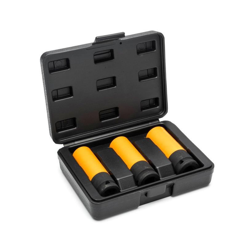 GEARWRENCH 3 Piece 1/2" Drive High-Strength Wheel Protector Impact Metric Socket Set | 84946