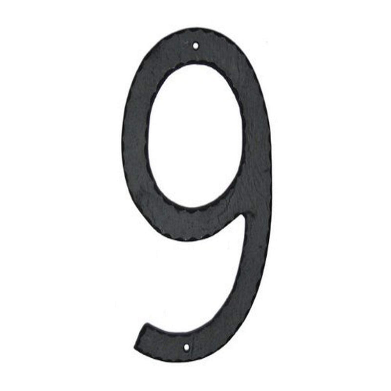 Montague Metal Products Textured Font Individual House Number, 9, 10-Inch, Black
