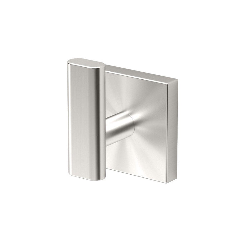 Gatco 4075 Elevate Single Robe Hook, Wall Mounted Hook for Bathroom Towels & Robes, Satin Nickel