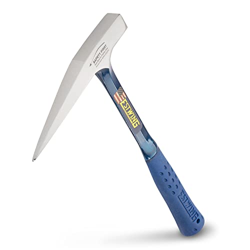 Estwing Rock Pick - 13 oz Geological Hammer with Smooth Face & Shock Reduction Grip - E3-13P, Silver