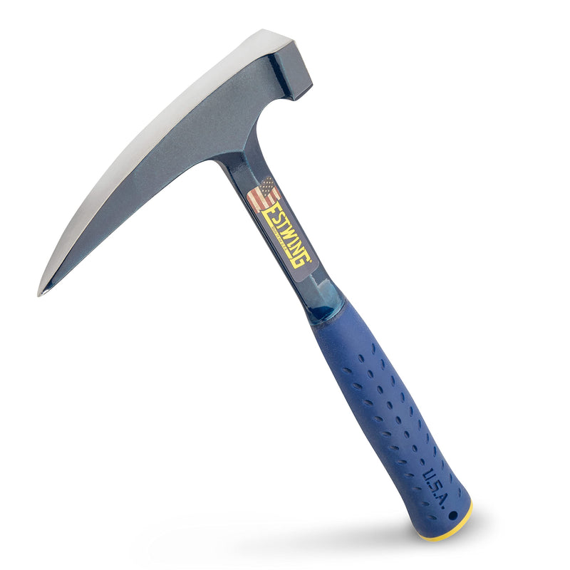 ESTWING Rock Pick - 24 oz USA Made Geology Hammer Hammer with Pointed Tip & Shock Reduction Grip - E6-24PC