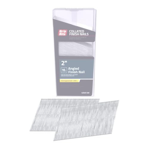 16 Gauge Angled Electrogalvanized Collated Finish Nails, 2"