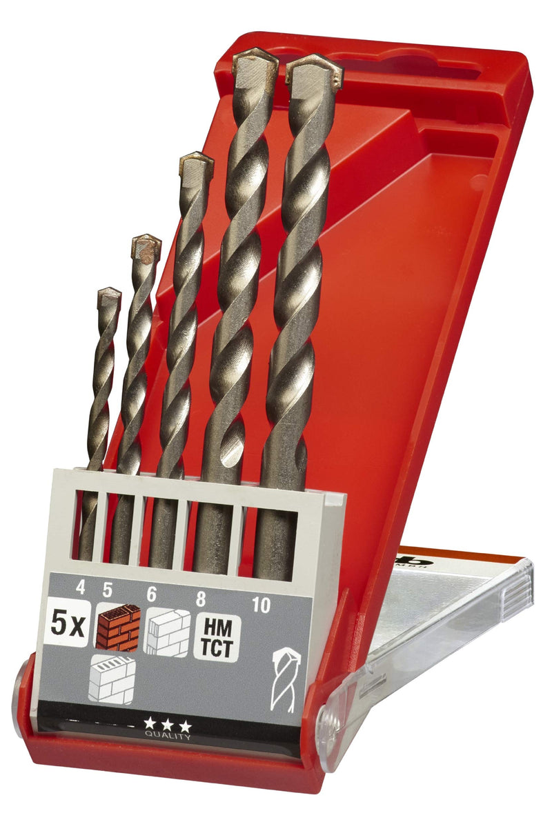 KWB Masonry Drill Bit Set ISO 5468, Carbide-Tipped, 5 and 8-Piece 0385-00