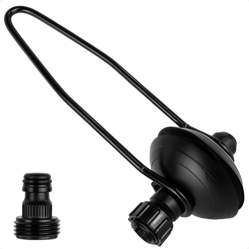 Five Oceans Outboard Motor Muffs, Boat Motor Flusher, Black PVC Marine Grade Muffs, Coated Steel Bracket, Includes Garden Hose Connector & Quick Connect Adapter Round Muffs