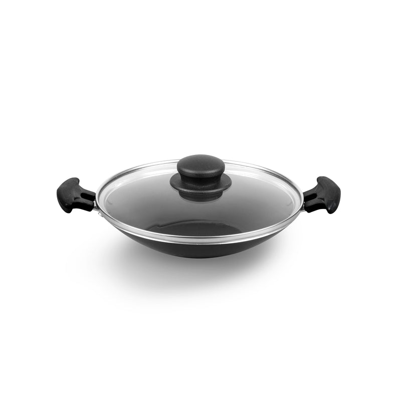 Pigeon Non Stick Appam Pan, 8" Appam Kadai with Stainless Steel Lid, Residue Free Appam Maker for Induction Cooker, Appa Chatty Breakfast Appam Pan Patra, Palappam Maker, Egg Hopper Pan for Omelettes