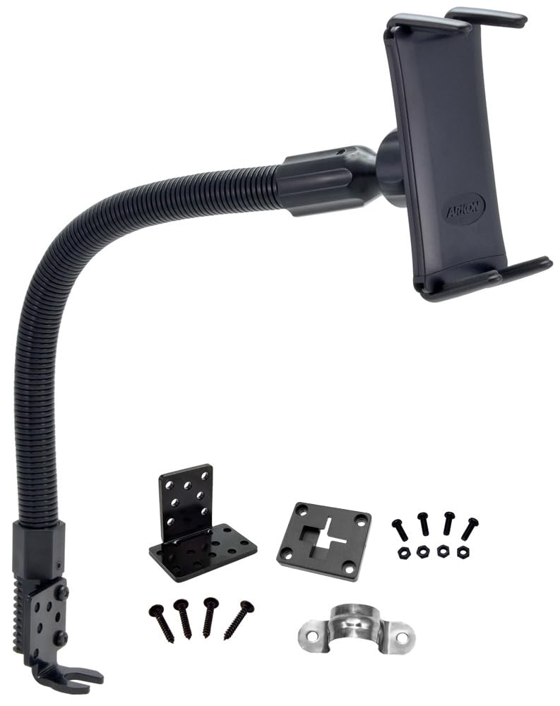 ARKON Mounts Slim-Grip Ultra Car Seat Rail or Floor Phone Mount | Durable Phone Holder | Firm Flexible 18" Arm | Compatible with iPhone, Galaxy, Google, iPad mini & More