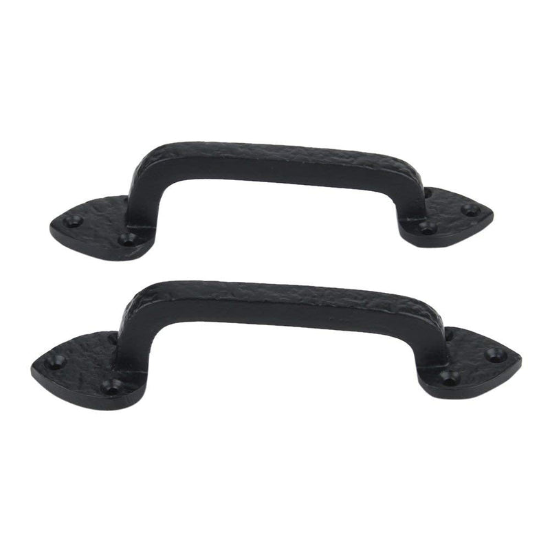 A29 Black Door Handle Pull, Heavy Duty Long Kitchen Cabinet Handles, Antique Cabinet Pulls, Door Handles, Closet Handle, Gate Cast Iron Finish, Spade Pull BPC 2 Pk