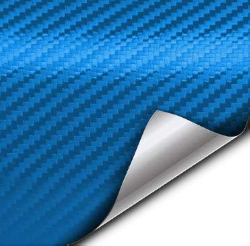 VViViD® XPO Electric Blue 3D Carbon Fiber Vinyl Wrap Roll with Air Release Technology (1ft x 5ft) 1ft x 5ft