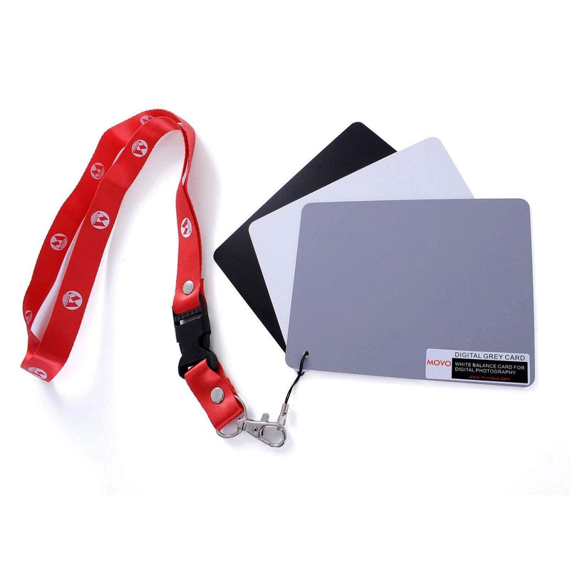 Movo Photo Color, White Balance Card Set for Digital Photography (Index card sized, 5 X 4)