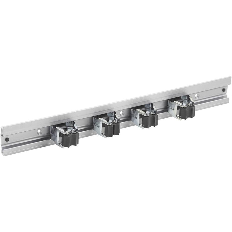 Meister 9953160 Tool Rail 500 mm - tool rail & 4 device holder - aluminum - easy to assemble / tool holder / tool holder for garden tools / sturdy tool bar for wall mounting | Device bar and 4 device holders - tool holder - device holder devices - stu...