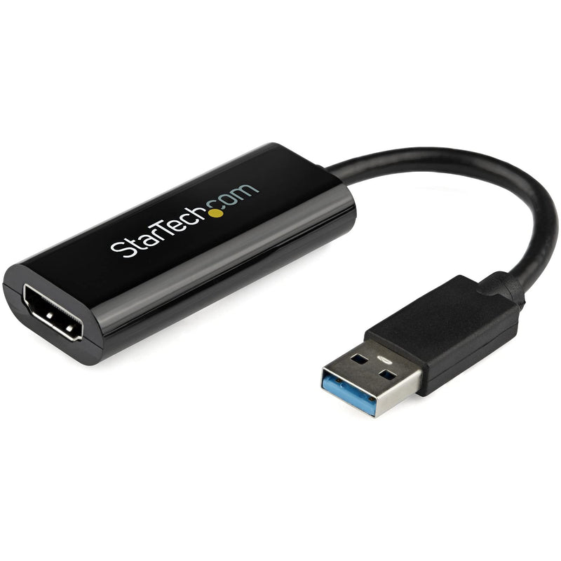 StarTech.com USB 3.0 to HDMI Adapter - 1080p (1900x1200) - Slim/Compact USB Type-A to HDMI Display Adapter Converter for Monitor - External Video & Graphics Card - Black - Windows Only (USB32HDES)