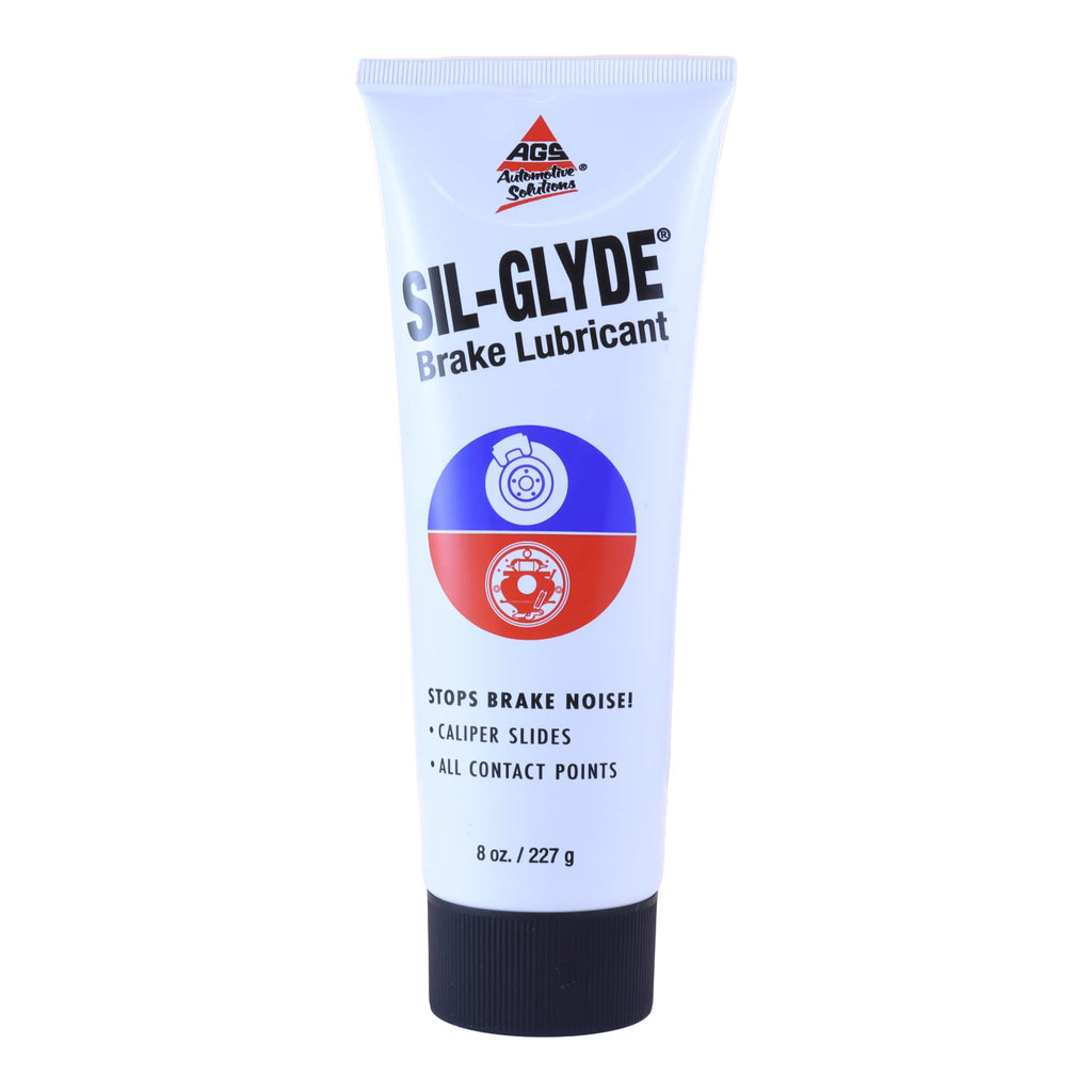 AGS SIL-Glyde 8 oz Tube - Advanced Brake Lubricant, Brake Grease/Lubricant, Brake Pad Grease, Heat Resistant, Rust & Corrosion Protector, Moisture Proof