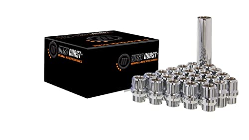14X1.5 Open Bulge Acorn Spline Et Lug Nuts 1.15" 6 Lug Install Kit Chrome