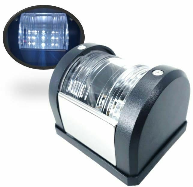 Pactrade Marine Boat Pontoon LED Navigation Light Black ABS Plastic Housing Boats Up to 12M Waterproof IP:66 Surface Mount 2NM (Stern) Stern