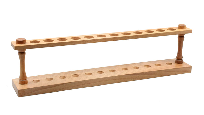EISCO Wooden Test Tube Rack - Holds 12 Tubes up to 22mm Diameter - Test Tube Holder, Crochet Hook Stand, Spice Rack