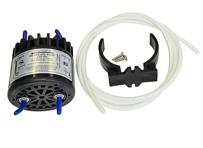 AQUATEC ERP 500 PERMEATE PUMP ERP500 PERMEATE PUMP With 1/4" JG INSERTS MOUNTING HARDWARE INCLUDING CLIP AND SCREWS