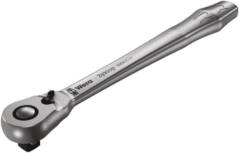 WERA 05004064001 8004 C Zyklop Full Metal Ratchet with Switch Lever, 1/2" Drive One Size