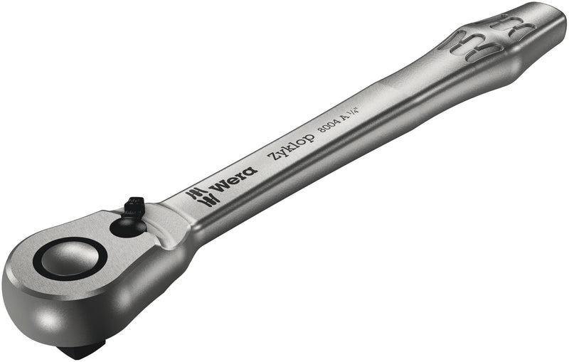 WERA 05004004001 8004 A Zyklop Metal Ratchet with Switch Lever and 1/4" Drive One Size